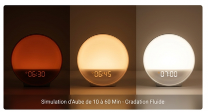 Réveil Lumineux Sunrise - Réveil Naturel & Sommeil Réparateur